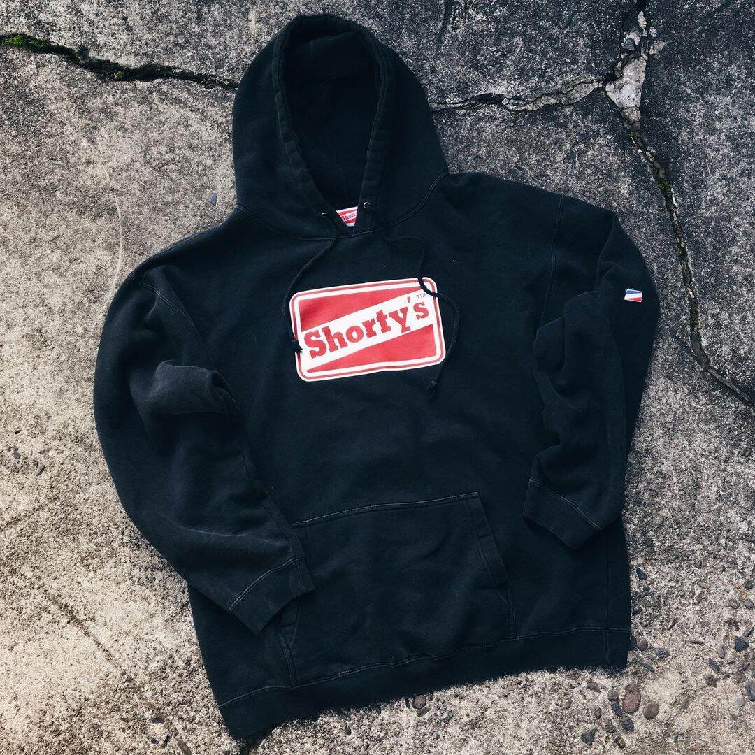 American Red Logo Simple Black Sweater Long Sleeve Spring and Autumn Pullover Student Simple and Versatile Couple Wear Skateboard