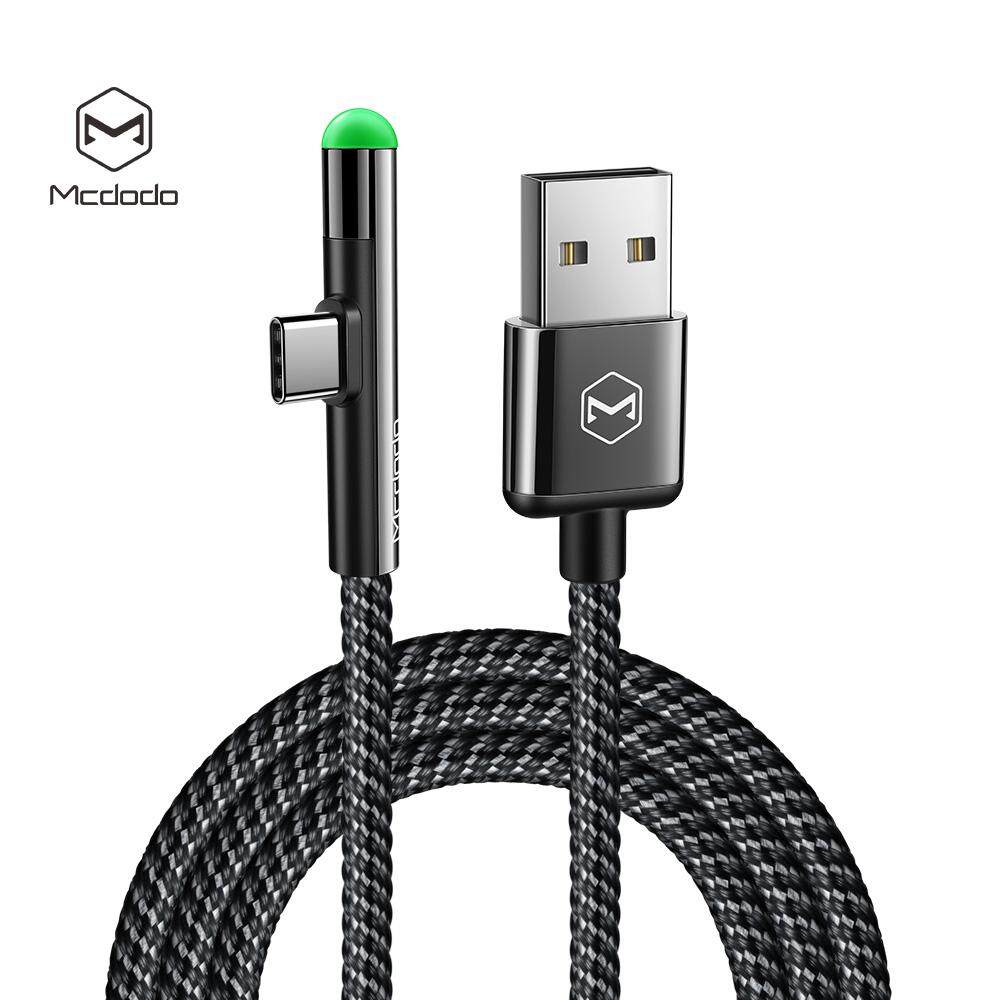Mcdodo USB 90 Degree Type C 2A Cable for USB-C Mobile Phone Fast Charging QC 3.0 data Cord For Samsung S9+ S8 huawei Mate 20 Pro P30 USB Wire