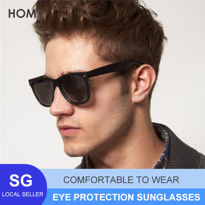 【HOMY SG Seller】Anti UV400 Polarized Sunglasses for women and men reflective mirror sunglasses Fullrim glasses Fashional glasses in modern design HM8007
