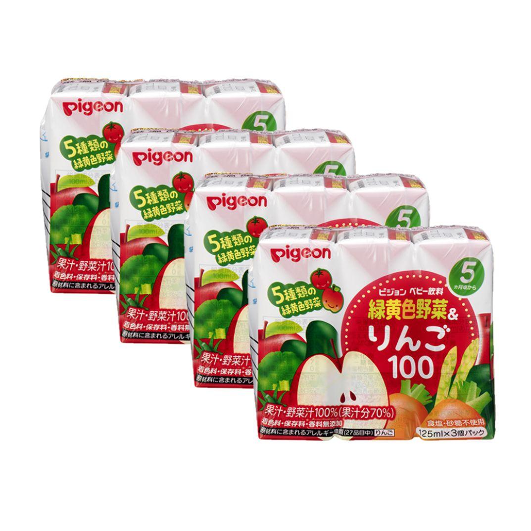 Pigeon Japan Baby Juice Drinks 125ml x 3 x 4 - Vegetables Apple