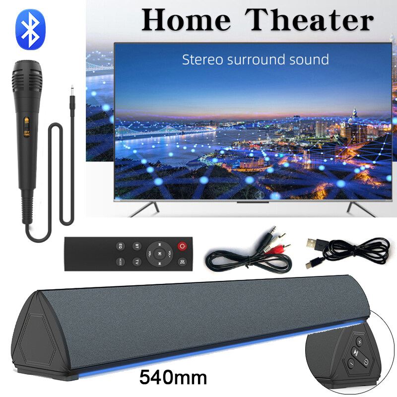Home Theater Wireless TV Sound Bar Bluetooth-compatible USB Home Audio 3D Subwoofer Surround SoundBar For PC TV Speaker