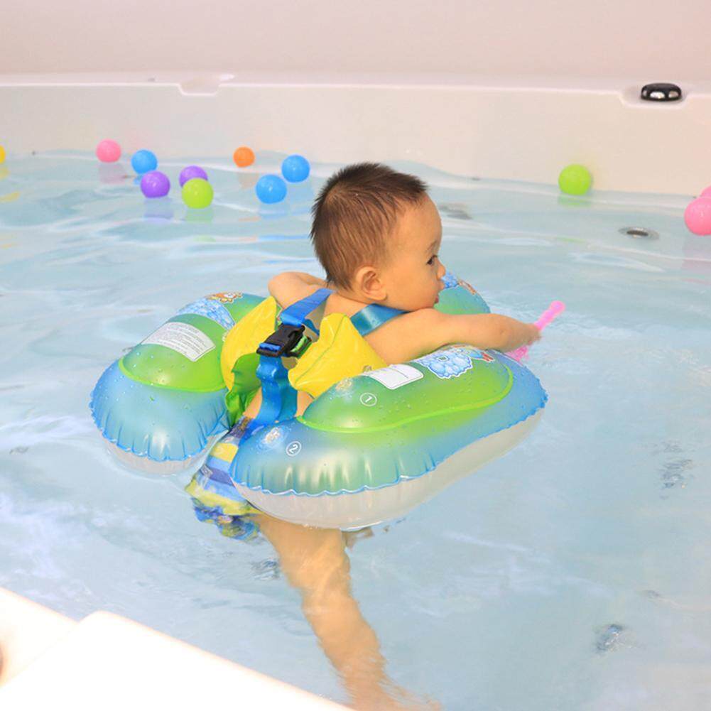 Cartoon Baby Swimming Ring Anti Rollover Portable Pool Float Swim Protector