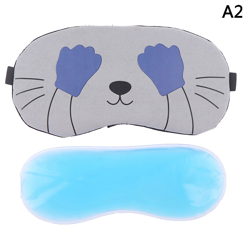 【Reday Stock】Sleeping Eye Mask Soft Padded Sleep Travel Shade Cover with Ice Compress Gel