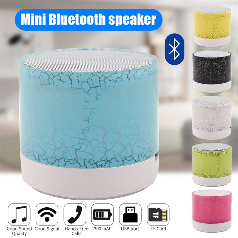 [allmobiles] Mini Colorful LED Light Portable Bluetooth Speaker Support USB/ AUX/ TF Card/ FM