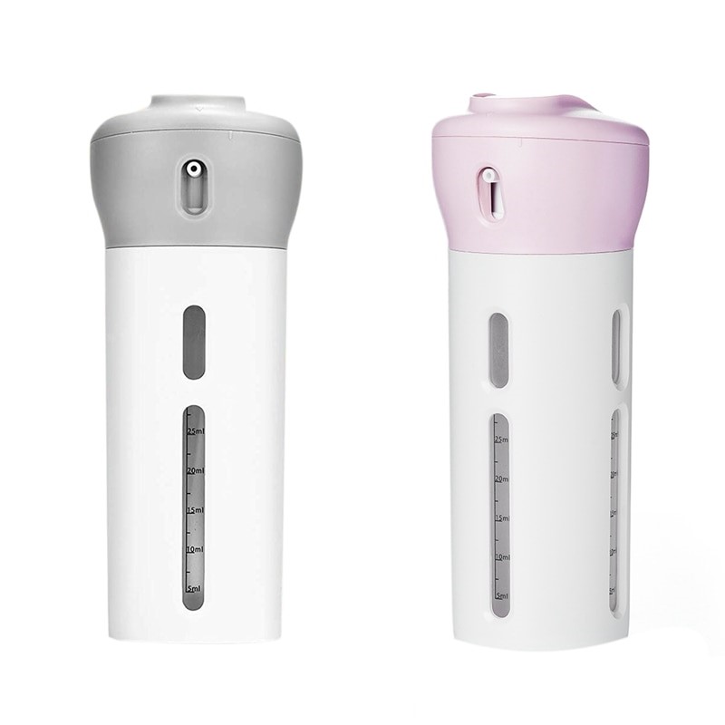 [Featherbox.co] 4-in-1 Travel Bottle  Compact  Reusable  Space-saving  Dispenser  Soap  Skincare