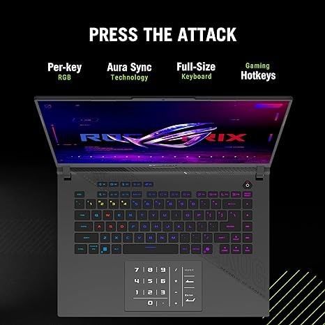 ASUS ROG Strix G16 (2025) Gaming Laptop, 16” ROG Nebula 16:10 2.5K 240Hz/3ms, NVIDIA® GeForce RTX™ 5070 Ti, AMD Ryzen™ 9 9955HX Processor, 32GB DDR5-5600, 1TB PCIe Gen 4 SSD, Wi-Fi 6E, Win 11 Home