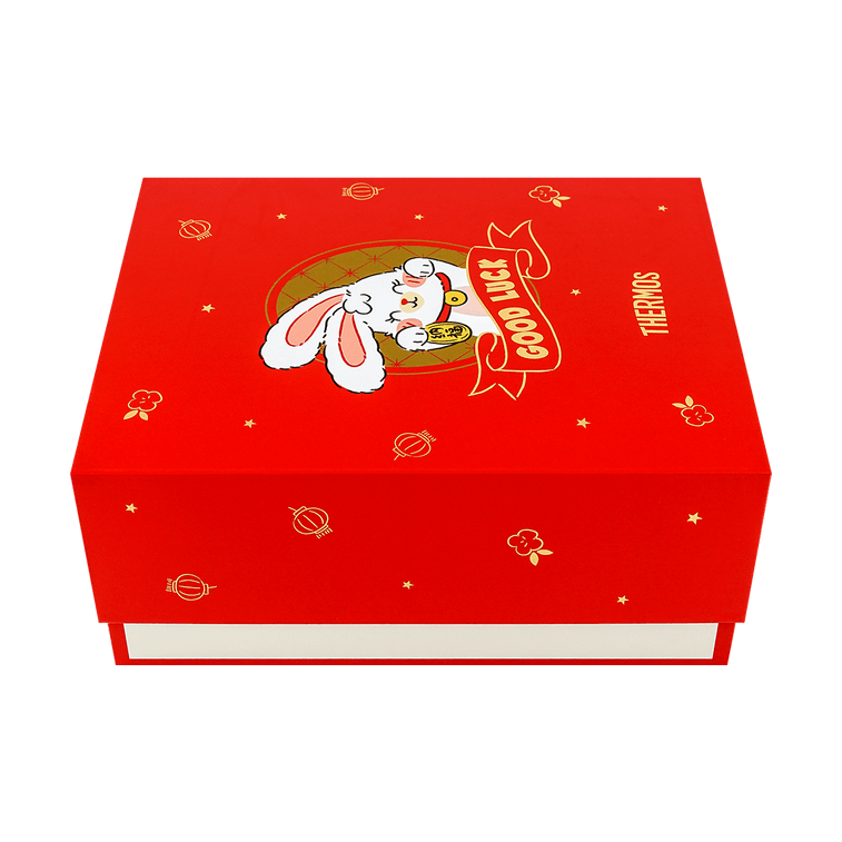 Thermos Year of Rabbit Mug with Cup Holder Gift Box Set 370ml